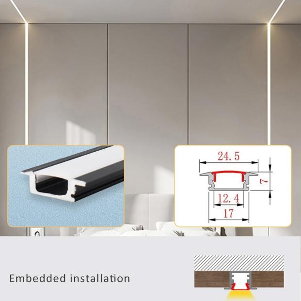 Perfil de extrusão de forma de luz u forma